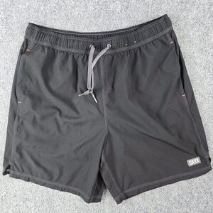 SAXX Oh Buoy 2N1 Volley 7” Swim Shorts Men’s L (36-38)Black BallPark Pouch Liner